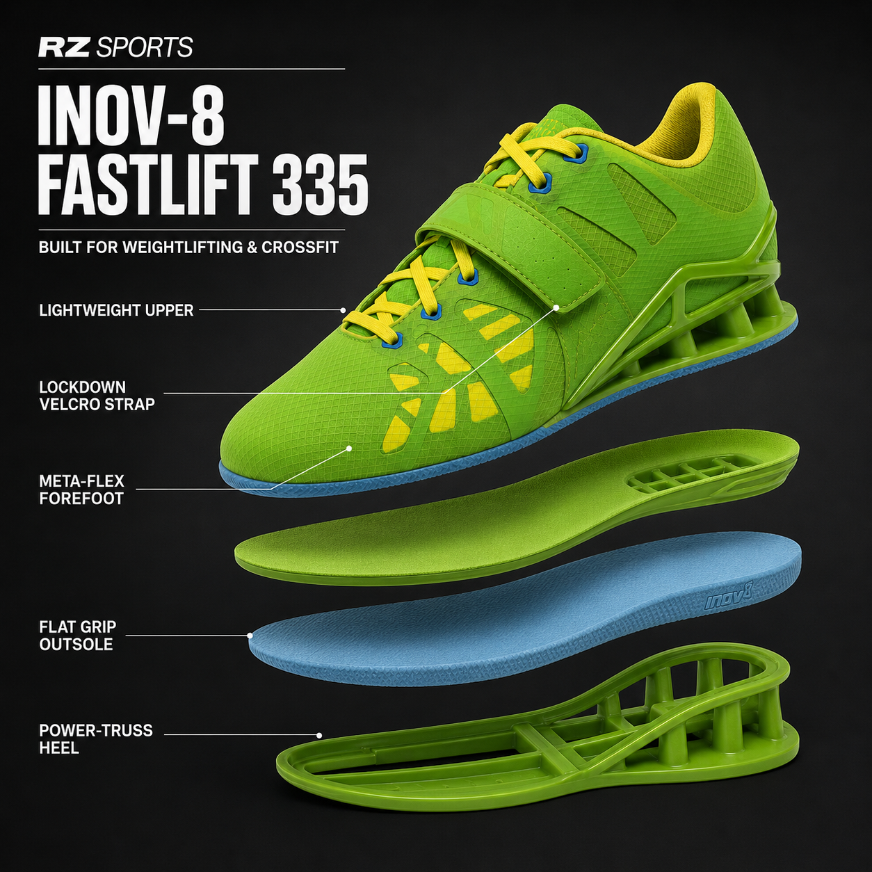 Inov-8 Fastlift 335 Weightlifting Shoes image 1